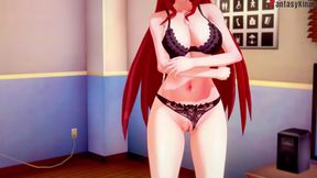 Rias Gremory is leaving so Akeno gives me a titjob - DXD NTR Madness Series