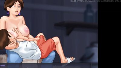 All Sex Scenes With Diane - Landlord Lady Big tits - Animated Porn Game Compilation