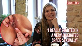 Danish Babe Toys Her Hairy Pussy With A Glass Dildo