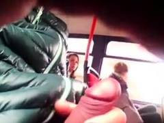 Two girls watch bus flasher