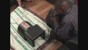 Sybian Tech Fucks Mandy's Mouth And Pussy, He Cums In Her Mouth! mp4