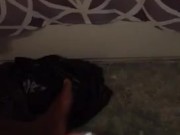 Slow mo Nut in granny bathroom
