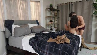Cheating on his hot girlfriend with the gay roommate