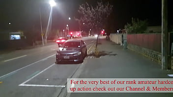Brazen Kiwi Trashy bitch pissed on in plain view on the sidewalk as motorist yells out
