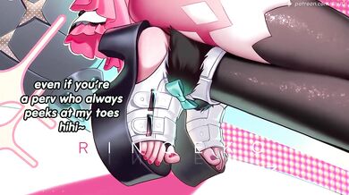 ruined my shoes feet and armpits in anime humiliation slime