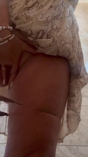 Sexy MILF Michelle arrives at the office horny and rubs her pussy until she cums in the public restroom.   Clip 1