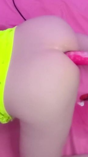 Anal Dildo Masturbation on the Fucking Machine