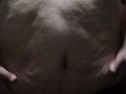 Superchub plays with his belly and flashes his jockstrap