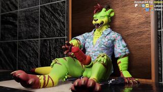 Green Mutt Hyper Muscle Growth Cartoon