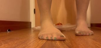 Feet and paws are demolishing...