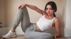 grandpa helped a cute girl in the toilet and received a blowjob as a gift[ai]