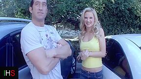 Beautiful Blonde Girl With Blue Eyes Takes A Huge Cock