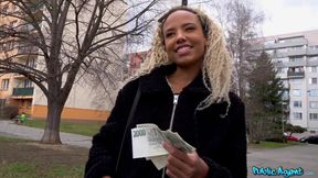 Shy Blonde Euro Unveils Passion in Public