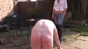 2 beautiful mistresses humiliates a poor slave with no mercy