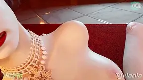 Lady Dimitrescus Sensual Touch: Nipple Tease Blowjob Fantasy Unfolds