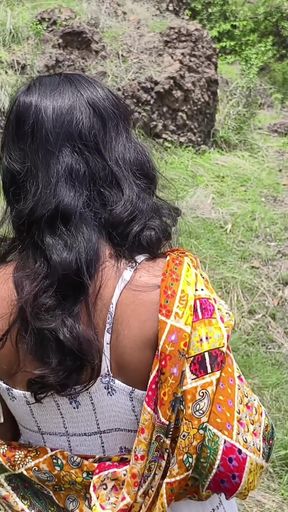 Desi Bhabhi Cheating on Husband with Her Lover in Jungle