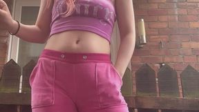 Smoking in my juicy couture tracksuit