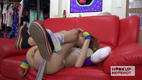 Tiny asian girl hooks up with random guy online