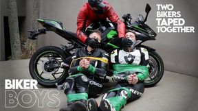 Biker Boys - Green Bike Part 2 (1050p) Gay Bondage - Gay Domination - Handgag - Biker Gear - BDSM