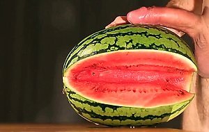 water melon cum - fucking a melon and cumming