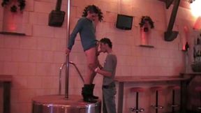 Twink latino fucked in club dance