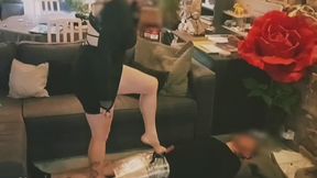 Miss cataleya Deux grosses traites avec les pieds emballé dans du film plastique Deuxième partie