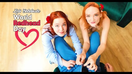 Olivia Trunk & Nicole Murkovski - Redhead Teens Ride A Cock