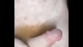 Ginger guy showing his sweaty and hairy body after gym