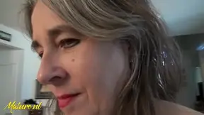 Hot Mature GILF Olivia Olay Rubs Her Unshaved Pussy On The Couch