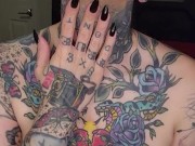 Big boobs tattooed girl seduces you to fuck her in bed. Full version on OnlyFans.