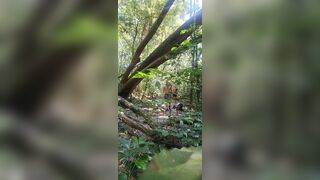 Fucksluts are caught screwing in the middle of the forest and exchanging