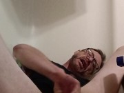 Masterbation with two toys one anal and one fake pussy