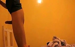 Hot ass play and riming against the wall