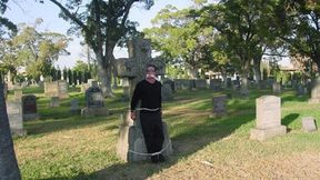 The Ghostly Graveyard Haunts Private Investigators Matt And Fantassia Ferrer With Plenty Of Ropes And Gags!