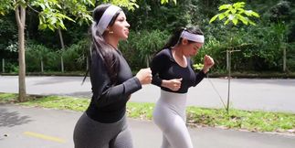 Latina Cutie Gets Intense Outdoor Training From Her Coach