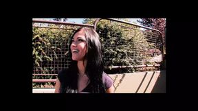 Street whore Alyssa Reece devours cock on the street