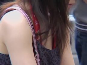 Coquettes voyeured in different public places