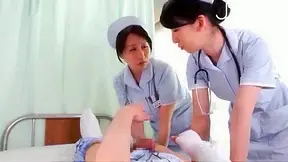 Skillful japanese nurses are doing amazing handjob in the hospital