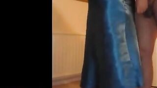Blue-Satin Sensual Erotic Massage with Huge Facial