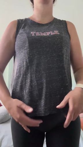 Still need to get a workout in even when you're pregnant. If only I had help getting out of these sweaty clothes