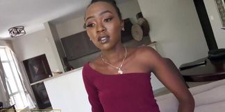 African Casting - Shy Black Bubble Butt Girl Busted Down By Her New Boss