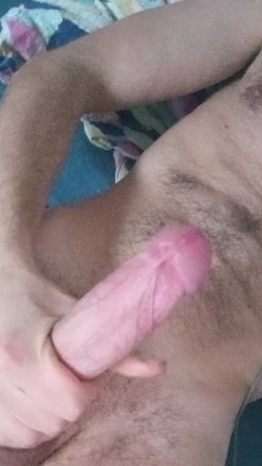 playing with my hard cock