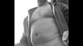 nudist chubby with small, uncut penis