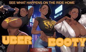 Uber Booty - An Ebonyfreak Off On The Ride Home