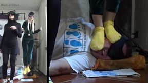 two beauties dancing on their human carpet (two view)