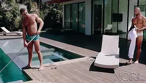 Massive-Cocked Stallion Claims Horny Pool Boy Seth Santaro – Wild Dark Heat – 18+