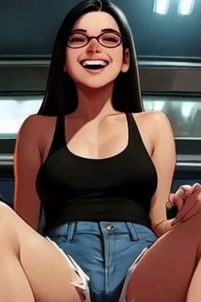 Hentai Girl Lin Gives You a Footjob on the Train