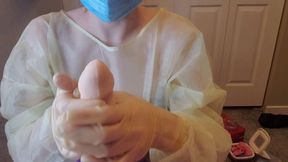Nurse Mommy Milks Your Cock in Latex Gloves