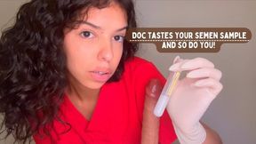 Hot Doctor Tastes Your Sample and So Do You! Feat Aria Nicole 4K - Medical Fetish, Medical Clinic, CEI, Nurse Play, Flirty Doctor, Male Patient, POV Medfet, Med Exam, Handjob