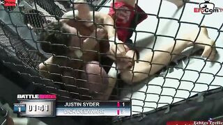 Slender turkish dark haired teenie yo fucks into a boxing ring